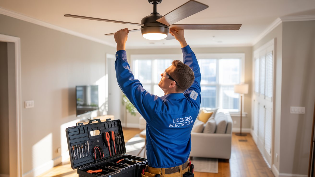 Licensed Electrician Services for Ceiling Fan Installation and Repair